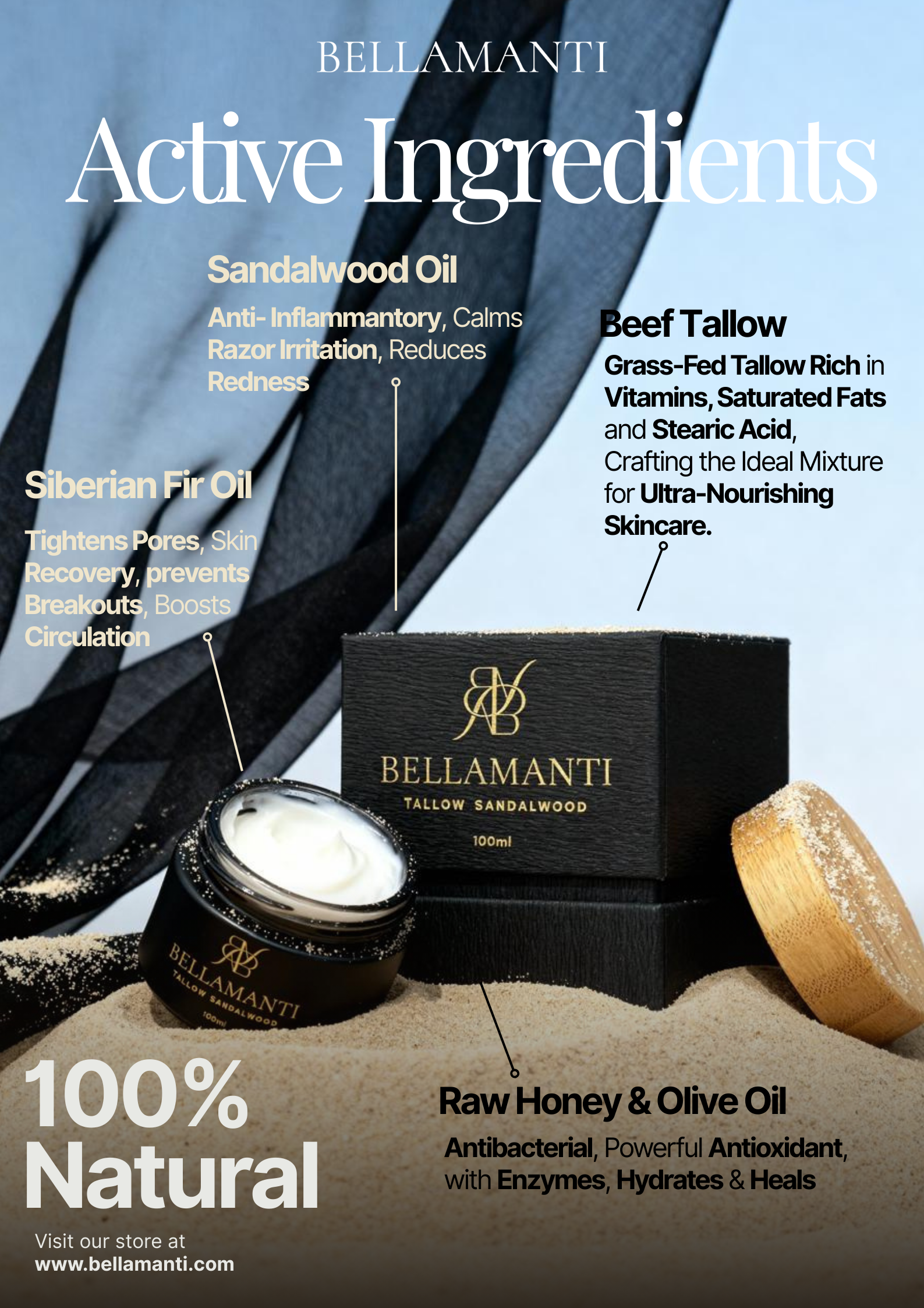 BELLAMANTI TALLOW SANDALWOOD BALM